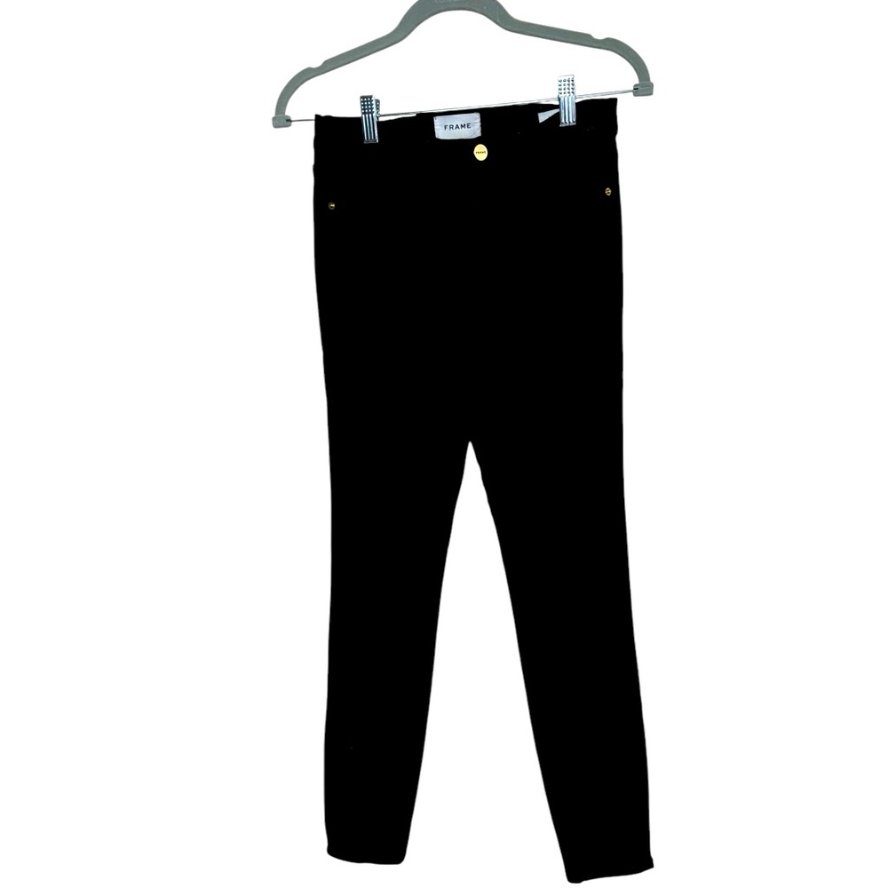 Frame Denim Le High Skinny Black Jeans Size 26
